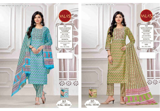 Jaipuri Silai Pattern Valas Readymade Pant Style Suits Wholesale Rate