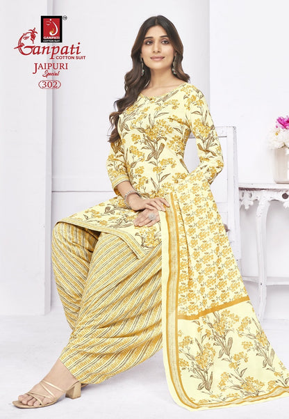 Jaipuri Special Patiyala Vol 14 Ganpati Pure Cotton Cotton Dress Material Supplier Gujarat