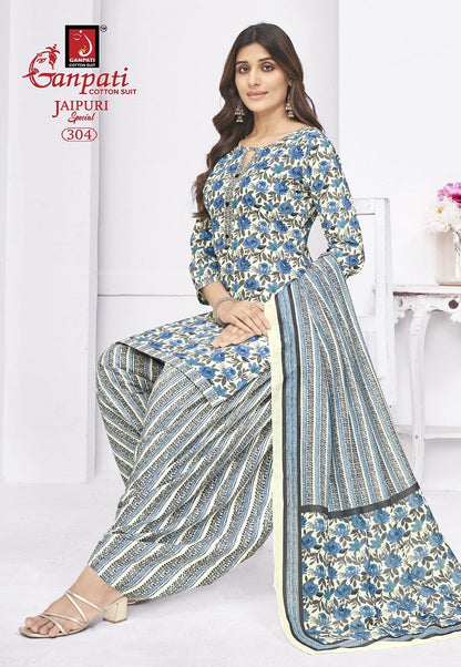 Jaipuri Special Patiyala Vol 14 Ganpati Pure Cotton Cotton Dress Material Supplier Gujarat
