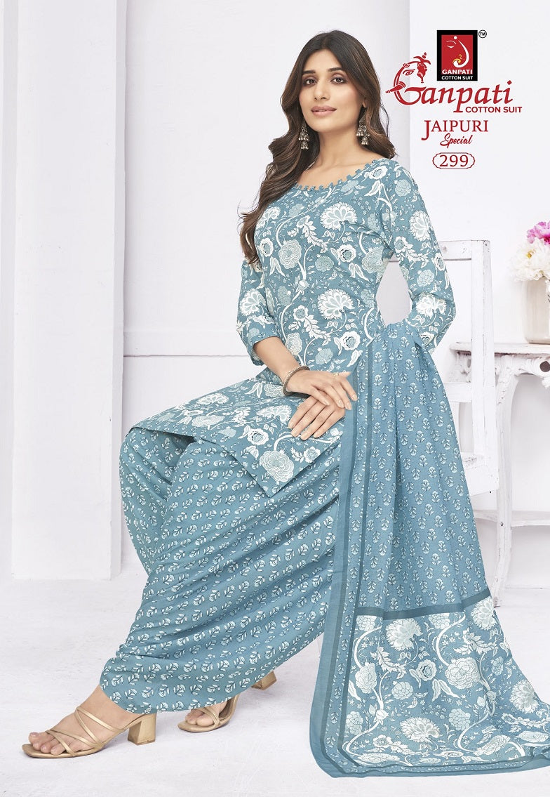 Jaipuri Special Patiyala Vol 14 Ganpati Pure Cotton Cotton Dress Material Supplier Gujarat
