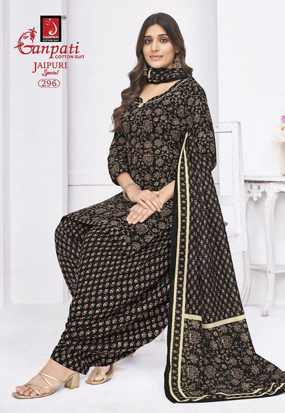 Jaipuri Special Patiyala Vol 14 Ganpati Pure Cotton Cotton Dress Material Supplier Gujarat
