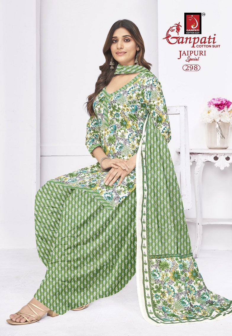 Jaipuri Special Patiyala Vol 14 Ganpati Pure Cotton Cotton Dress Material Supplier Gujarat