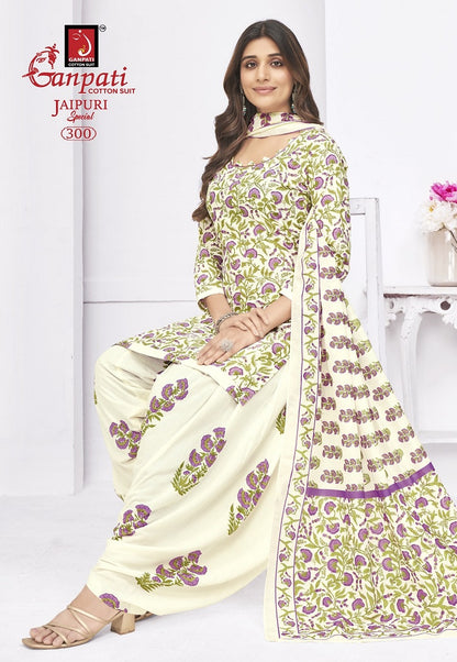 Jaipuri Special Patiyala Vol 14 Ganpati Pure Cotton Cotton Dress Material Supplier Gujarat