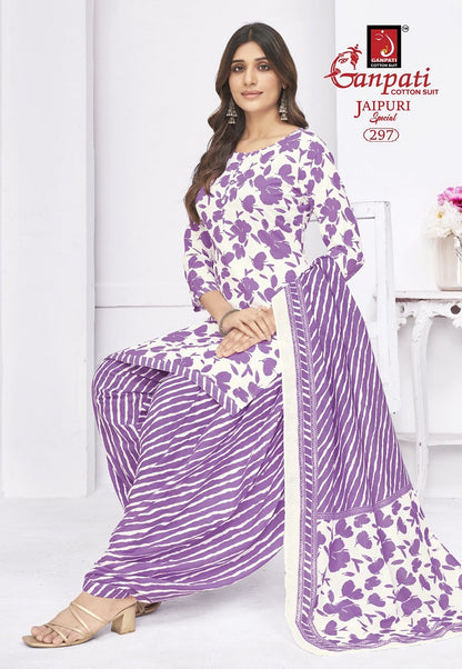Jaipuri Special Patiyala Vol 14 Ganpati Pure Cotton Cotton Dress Material Supplier Gujarat