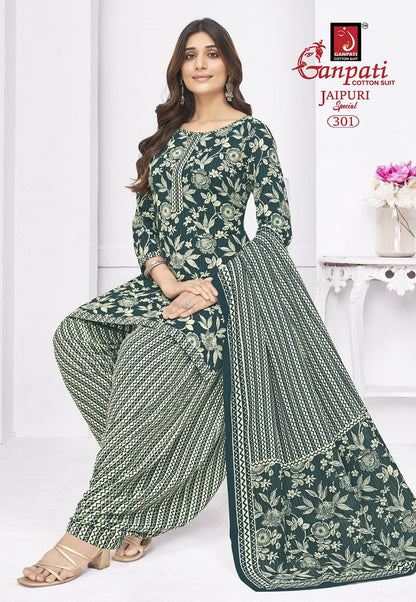 Jaipuri Special Patiyala Vol 14 Ganpati Pure Cotton Cotton Dress Material Supplier Gujarat