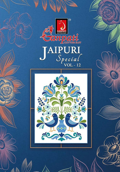Jaipuri Special Vol 12 Ganpati Cotton Readymade Pant Style Suits Wholesale Price