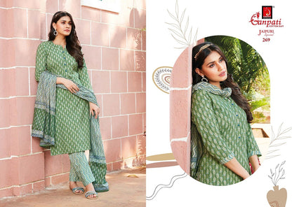 Jaipuri Special Vol 12 Ganpati Cotton Readymade Pant Style Suits Wholesale Price