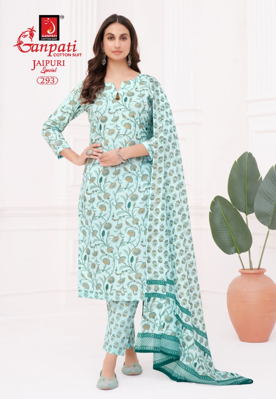 Jaipuri Special Vol 13 Ganpati Cotton Pant Style Suits Supplier India