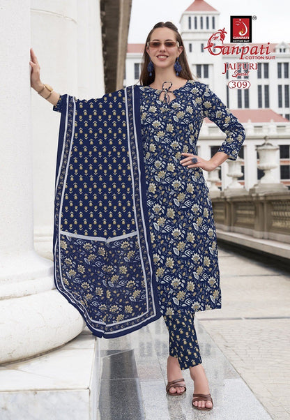 Jaipuri Special Vol 14 Ganpati Cotton Pure Cotton Readymade Pant Style Suits Wholesaler Ahmedabad
