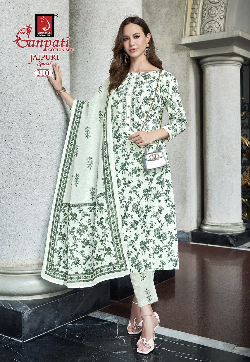 Jaipuri Special Vol 14 Ganpati Cotton Pure Cotton Readymade Pant Style Suits Wholesaler Ahmedabad
