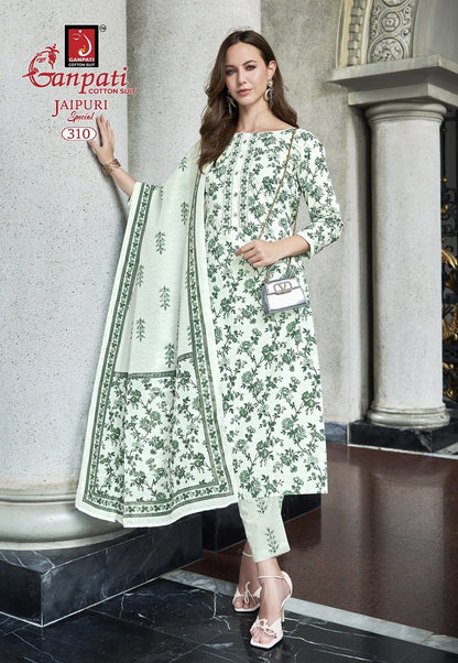 Jaipuri Special Vol 14 Ganpati Cotton Pure Cotton Readymade Pant Style Suits Wholesaler Ahmedabad