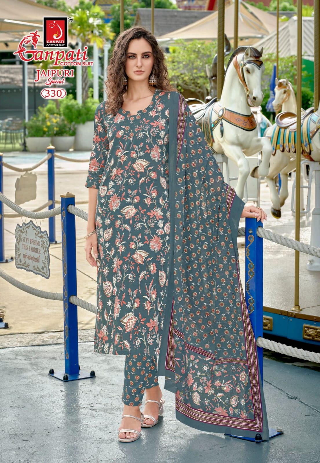 Jaipuri Special Vol 16 Ganpati Cotton Pant Style Suits Exporter Gujarat