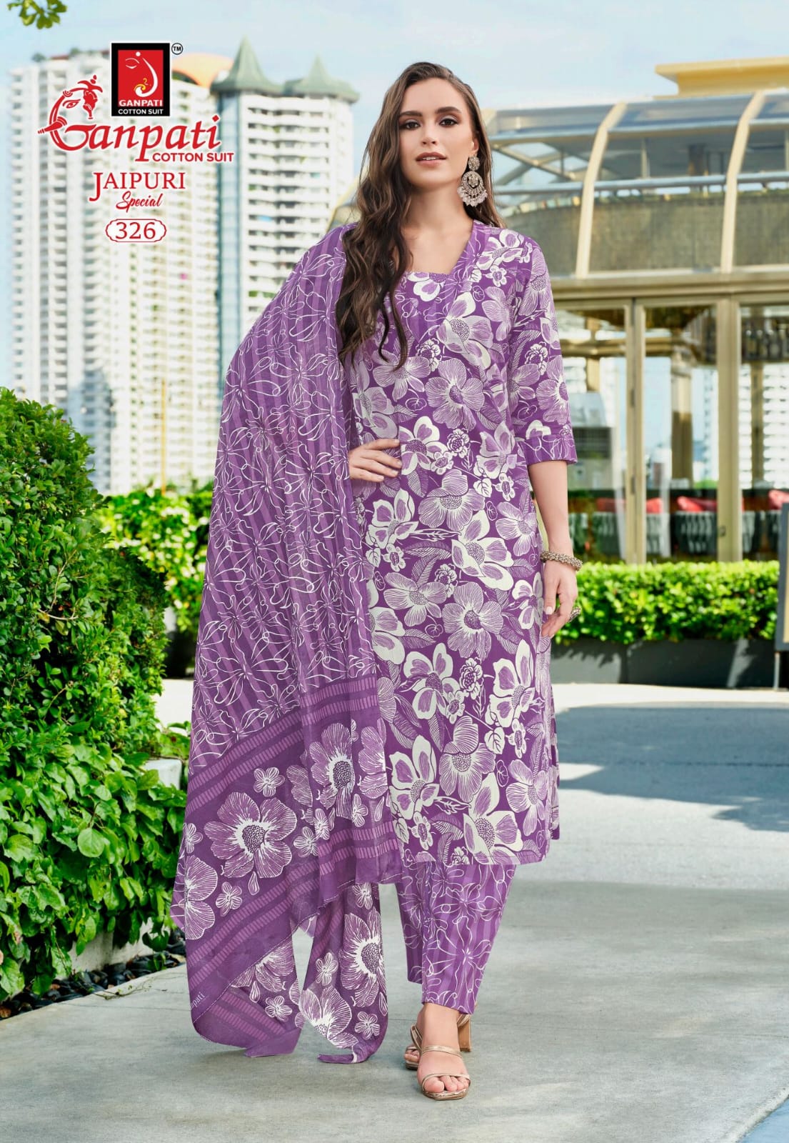 Jaipuri Special Vol 16 Ganpati Cotton Pant Style Suits Exporter Gujarat