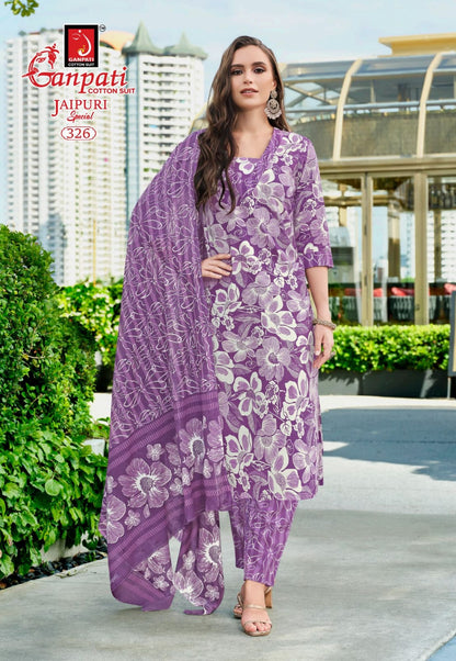 Jaipuri Special Vol 16 Ganpati Cotton Pant Style Suits Exporter Gujarat