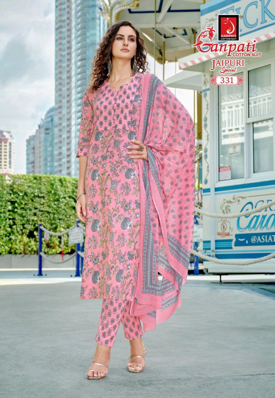 Jaipuri Special Vol 16 Ganpati Cotton Readymade Pant Style Suits Manufacturer India