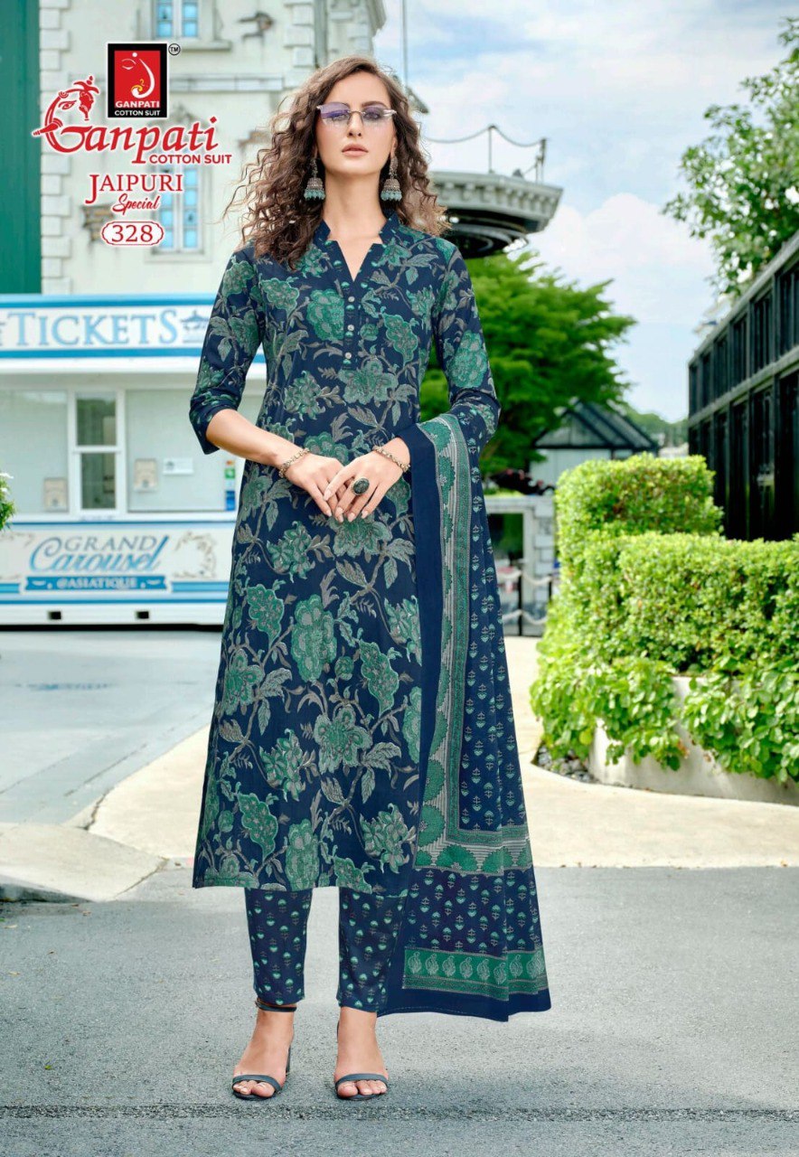 Jaipuri Special Vol 16 Ganpati Cotton Readymade Pant Style Suits Manufacturer India