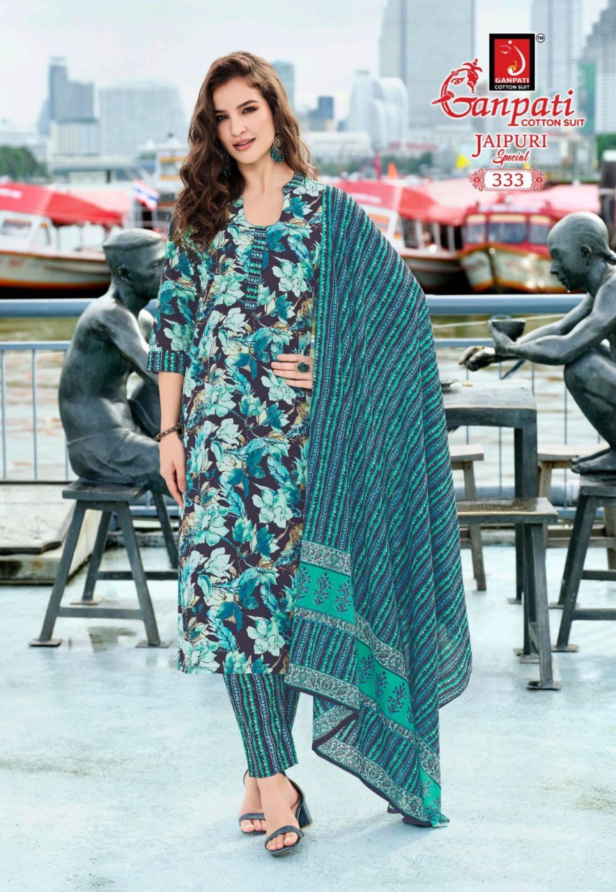 Jaipuri Special Vol 16 Ganpati Cotton Readymade Pant Style Suits Manufacturer India