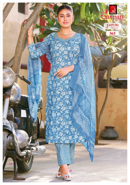 Jaipuri Special Vol 18 Ganpati Cotton Dress Material Supplier India