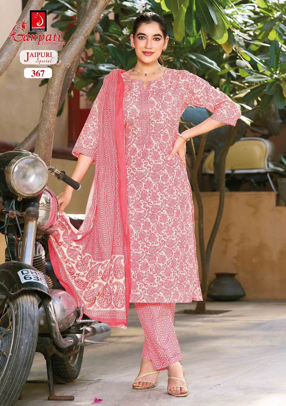 Jaipuri Special Vol 18 Ganpati Cotton Dress Material Supplier India