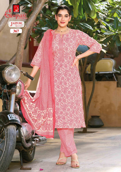 Jaipuri Special Vol 18 Ganpati Cotton Dress Material Supplier India
