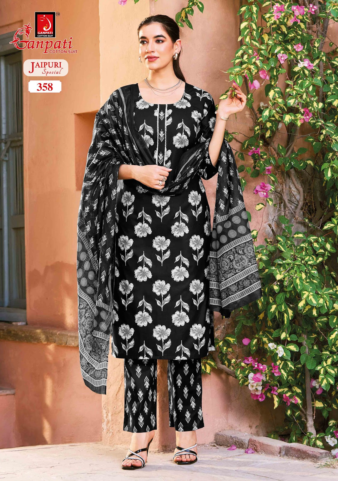 Jaipuri Special Vol 18 Ganpati Cotton Dress Material Supplier India