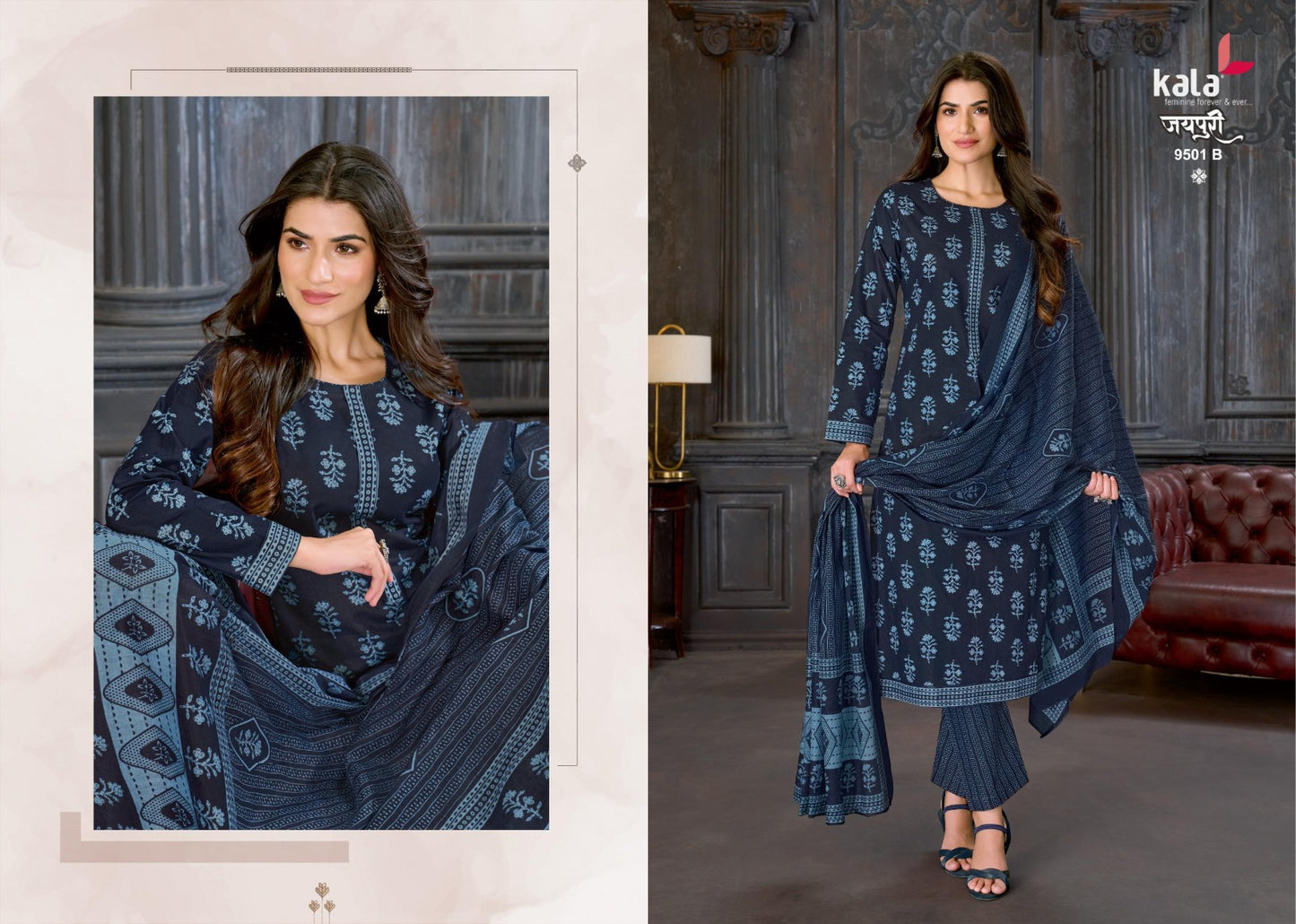 Jaipuri Vol 10 Kala Cotton Dress Material Manufacturer India
