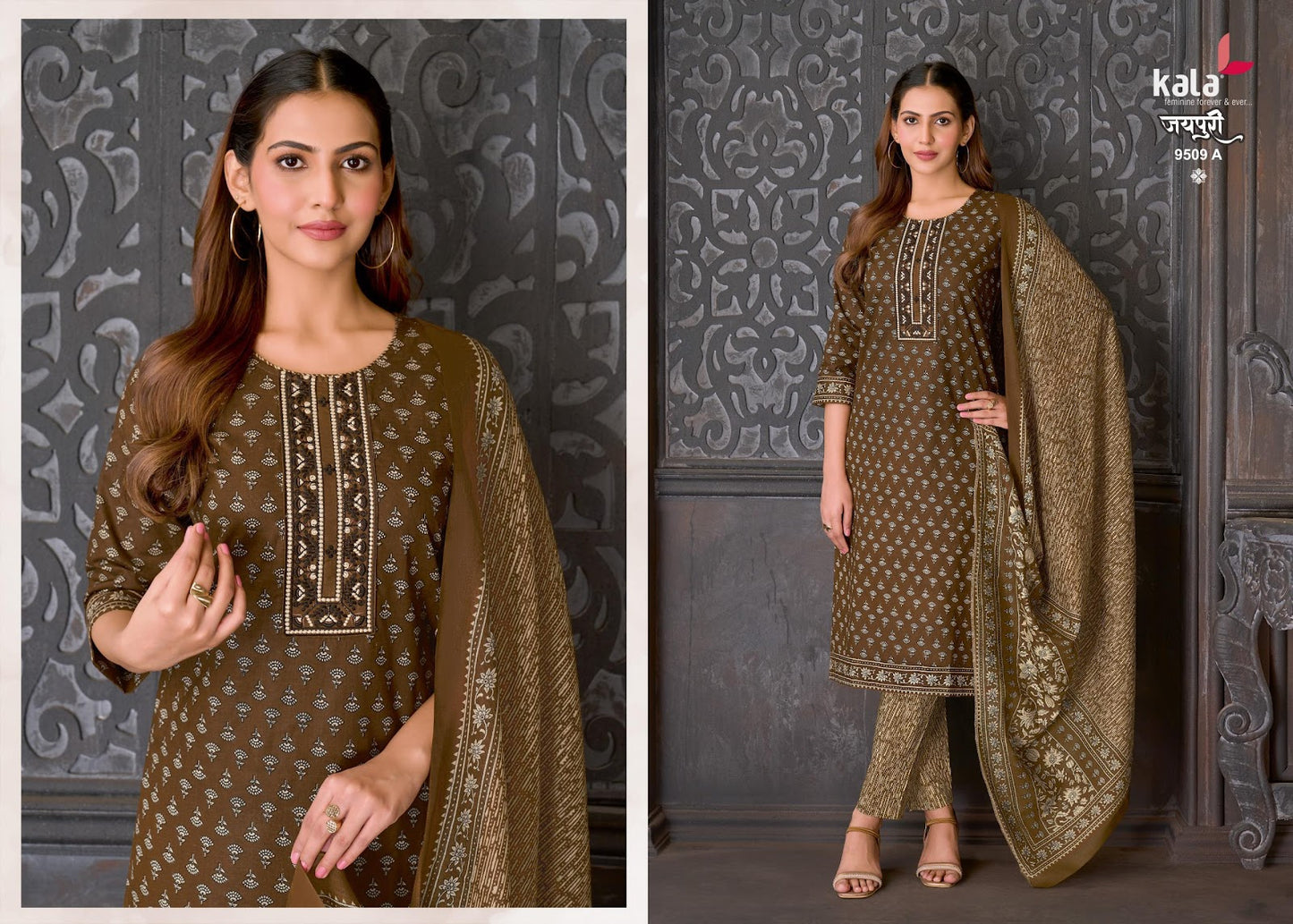 Jaipuri Vol 10 Kala Readymade Cotton Pant Suits Exporter India
