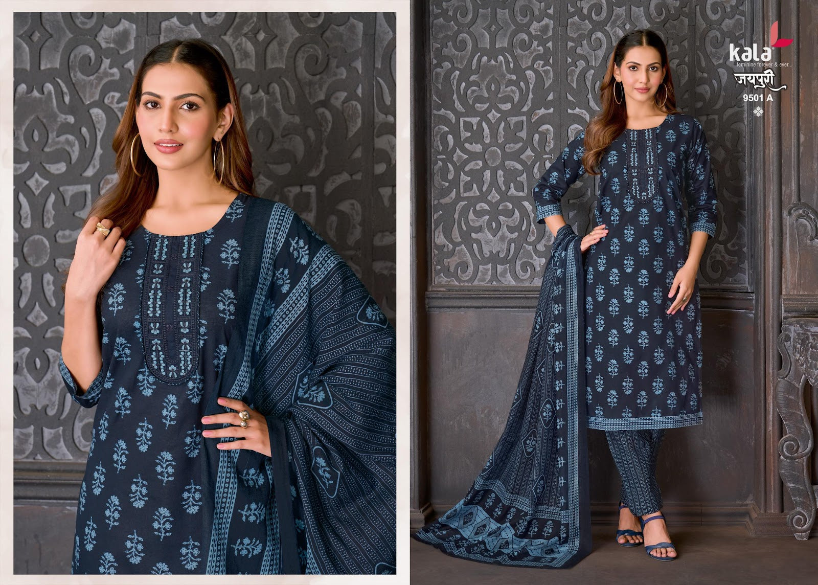 Jaipuri Vol 10 Kala Readymade Cotton Pant Suits Exporter India