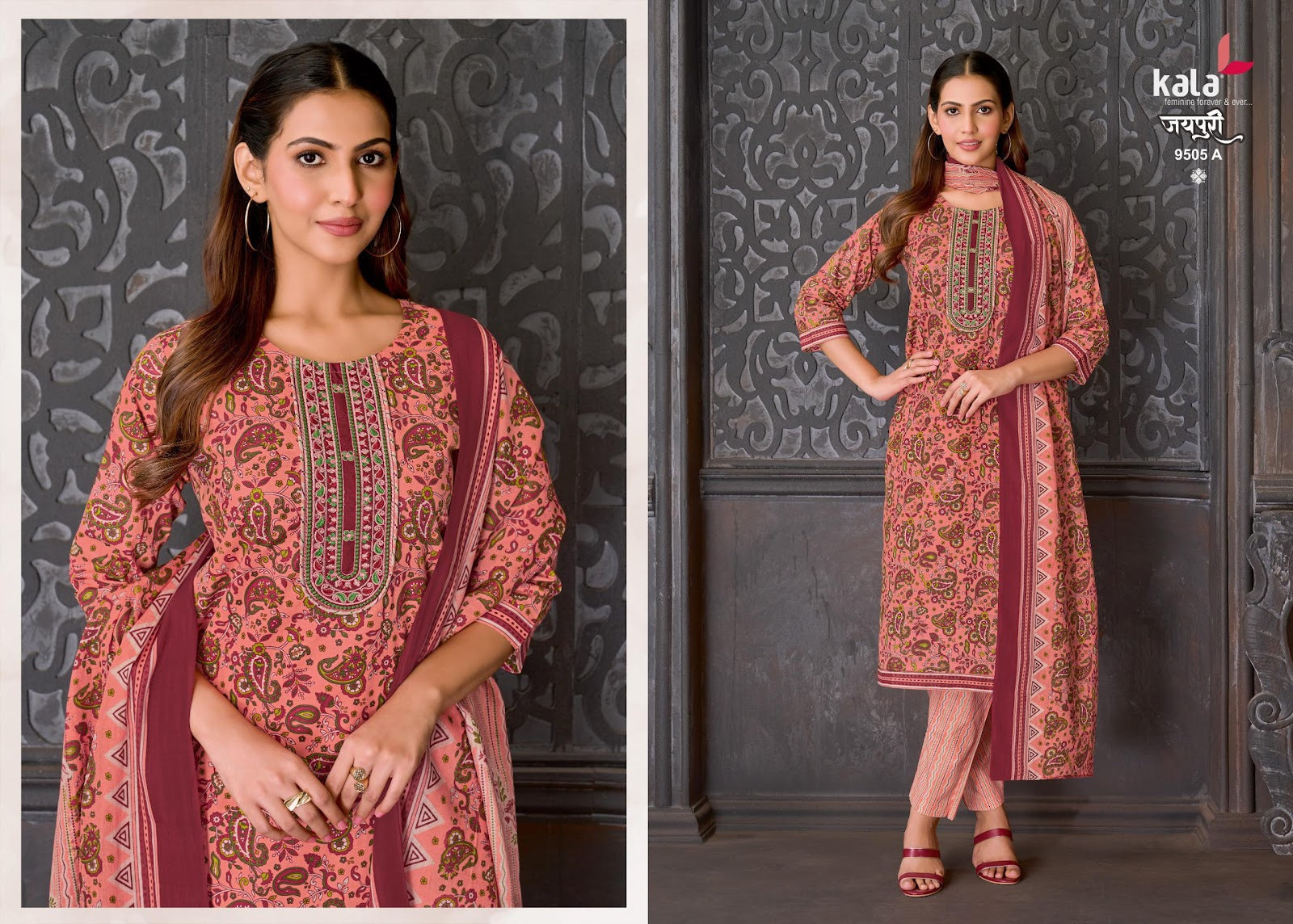 Jaipuri Vol 10 Kala Readymade Cotton Pant Suits Exporter India