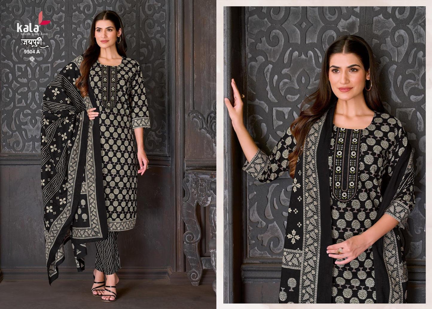 Jaipuri Vol 10 Kala Readymade Cotton Pant Suits Exporter India
