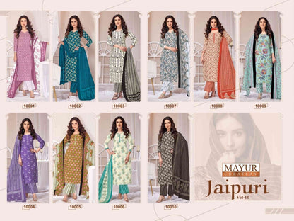 Jaipuri Vol 10 Mayur Creation Cotton Dress Material Exporter India