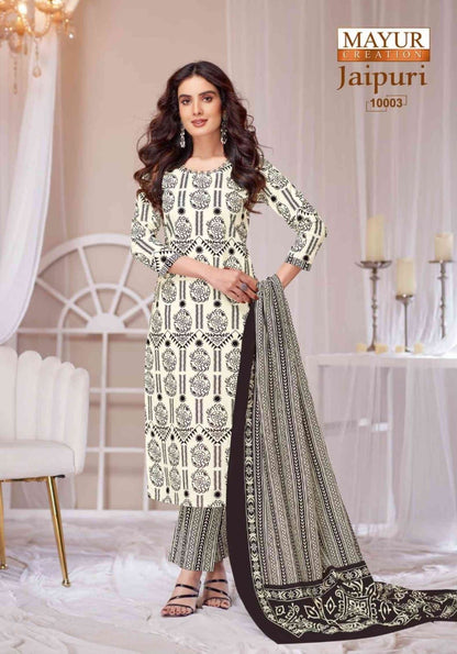 Jaipuri Vol 10 Mayur Creation Cotton Dress Material Exporter India