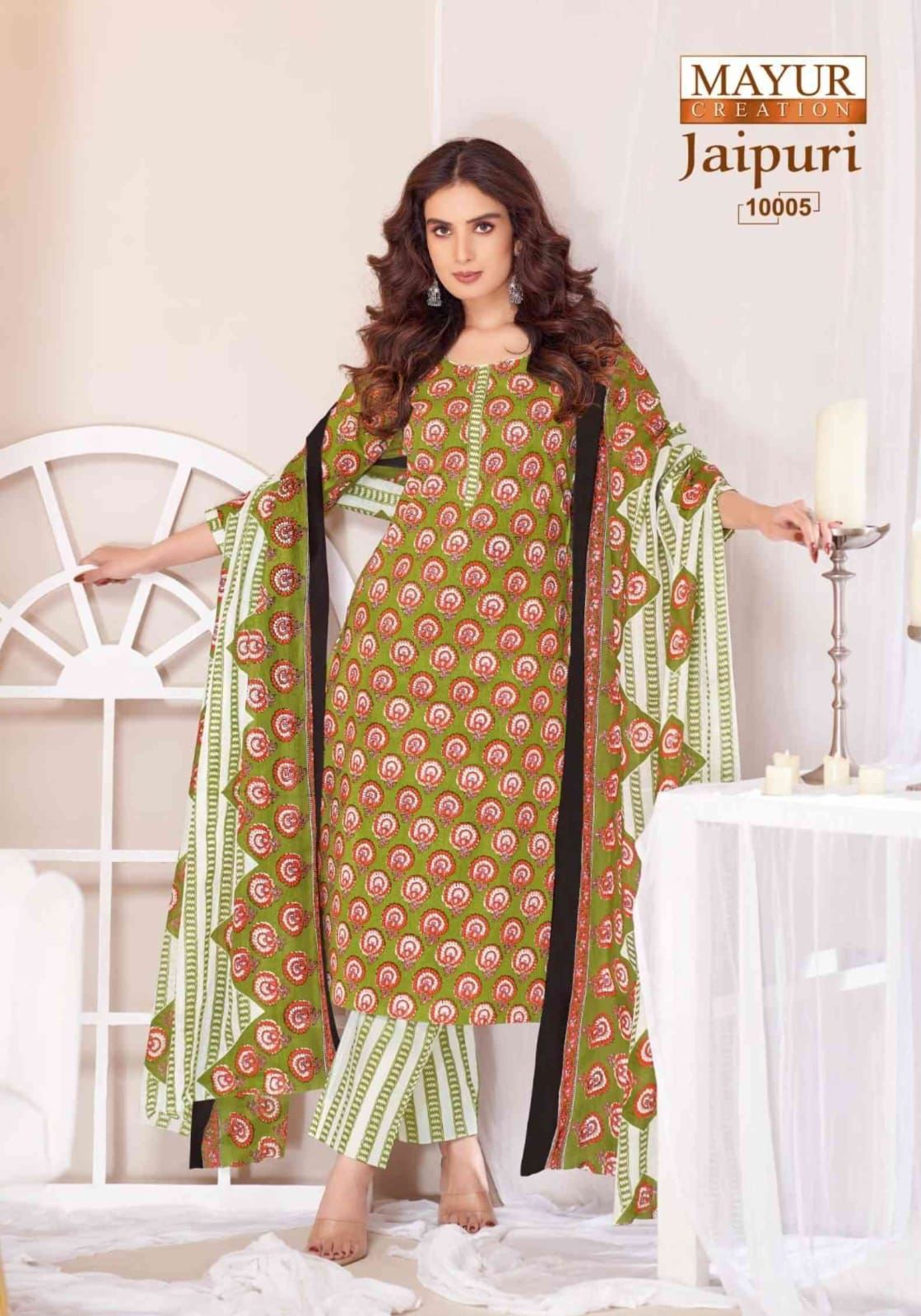 Jaipuri Vol 10 Mayur Creation Cotton Dress Material Exporter India