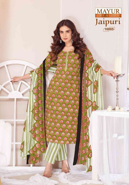 Jaipuri Vol 10 Mayur Creation Cotton Dress Material Exporter India