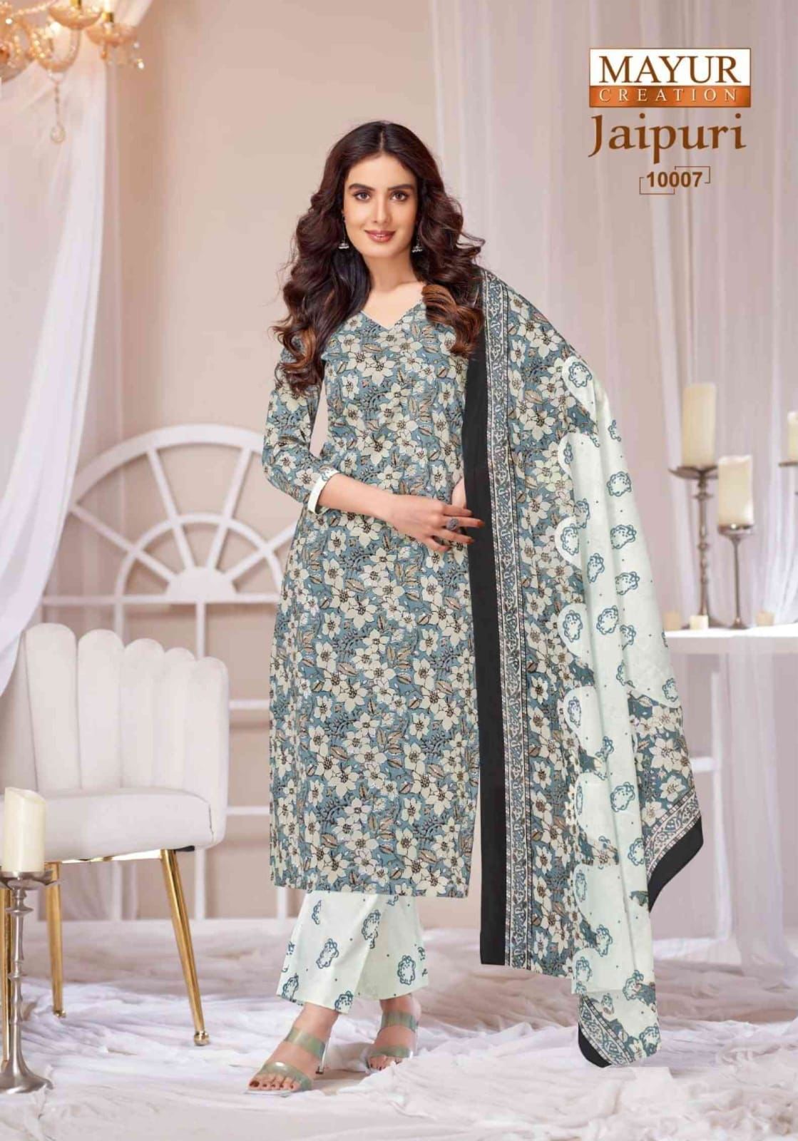 Jaipuri Vol 10 Mayur Creation Cotton Dress Material Exporter India