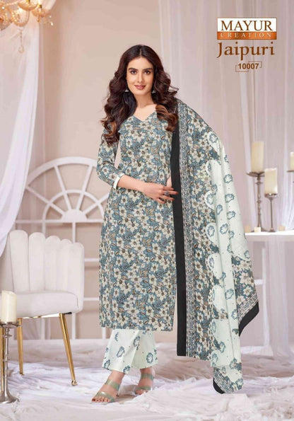 Jaipuri Vol 10 Mayur Creation Cotton Dress Material Exporter India