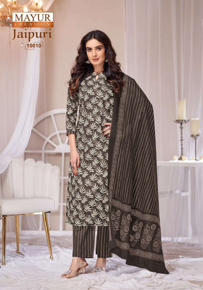 Jaipuri Vol 10 Mayur Creation Readymade Cotton Pant Suits Wholesaler Ahmedabad