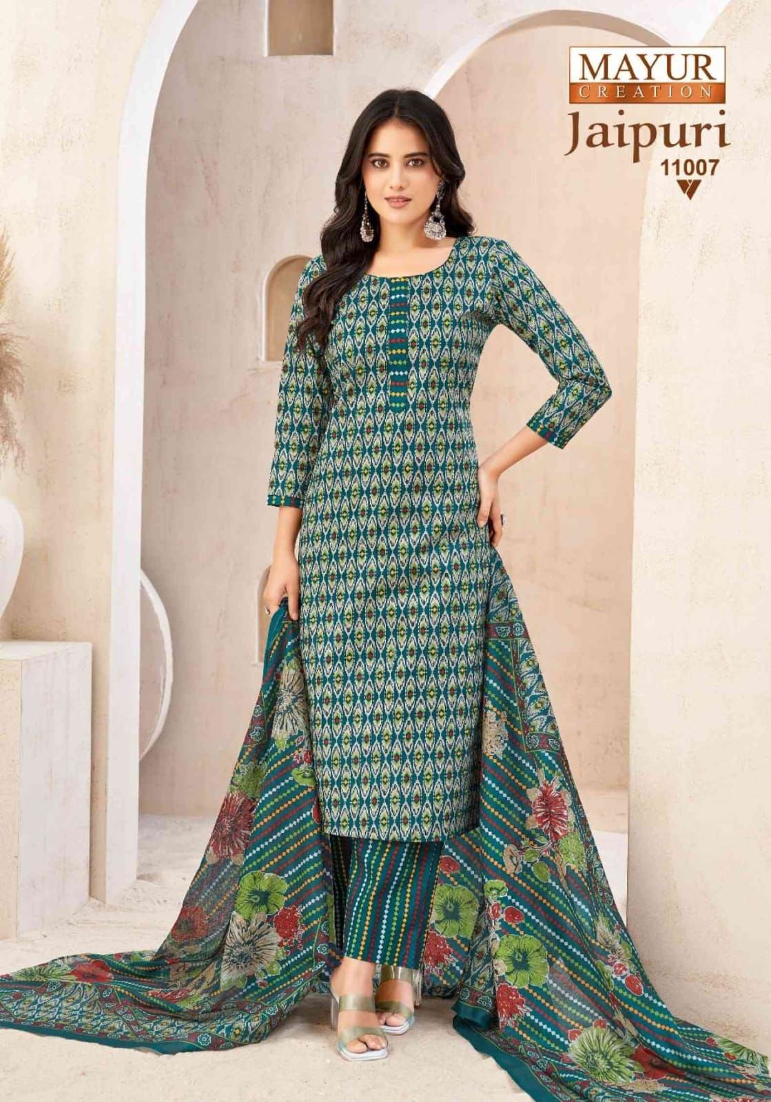 Jaipuri Vol 11 Mayur Creation Cotton Dress Material Supplier Gujarat