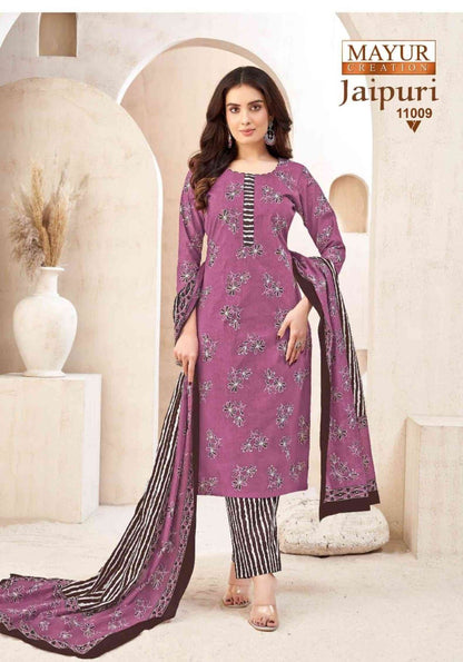 Jaipuri Vol 11 Mayur Creation Cotton Dress Material Supplier Gujarat