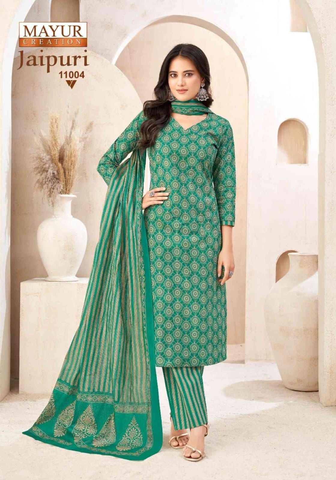 Jaipuri Vol 11 Mayur Creation Cotton Dress Material Supplier Gujarat