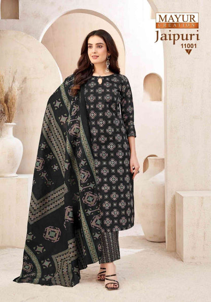 Jaipuri Vol 11 Mayur Creation Cotton Dress Material Supplier Gujarat