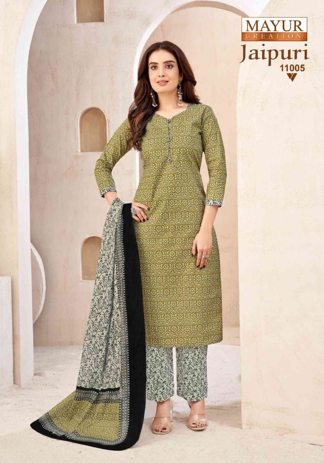 Jaipuri Vol 11 Mayur Creation Cotton Dress Material Supplier Gujarat
