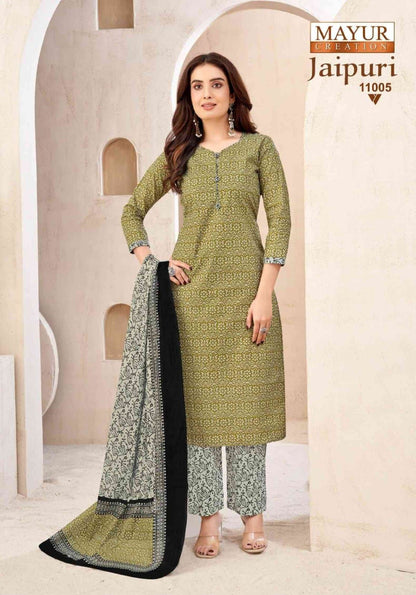 Jaipuri Vol 11 Mayur Creation Cotton Dress Material Supplier Gujarat