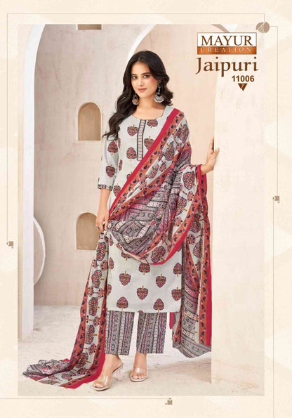 Jaipuri Vol 11 Mayur Creation Cotton Dress Material Supplier Gujarat
