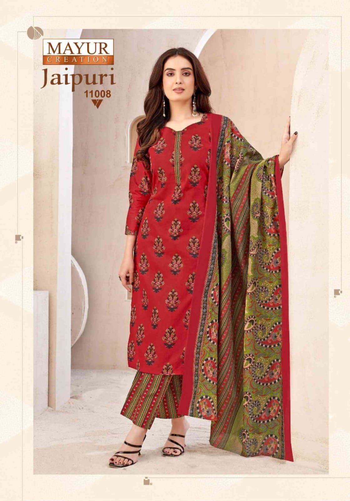 Jaipuri Vol 11 Mayur Creation Cotton Dress Material Supplier Gujarat