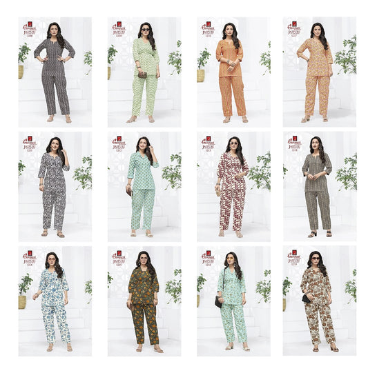 Jaipuri Vol 12 Ganpati Cotton Co Ord Set Wholesaler Gujarat