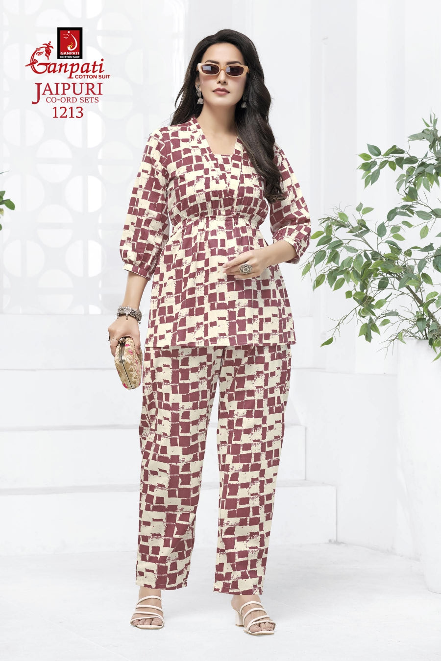 Jaipuri Vol 12 Ganpati Cotton Co Ord Set Wholesaler Gujarat