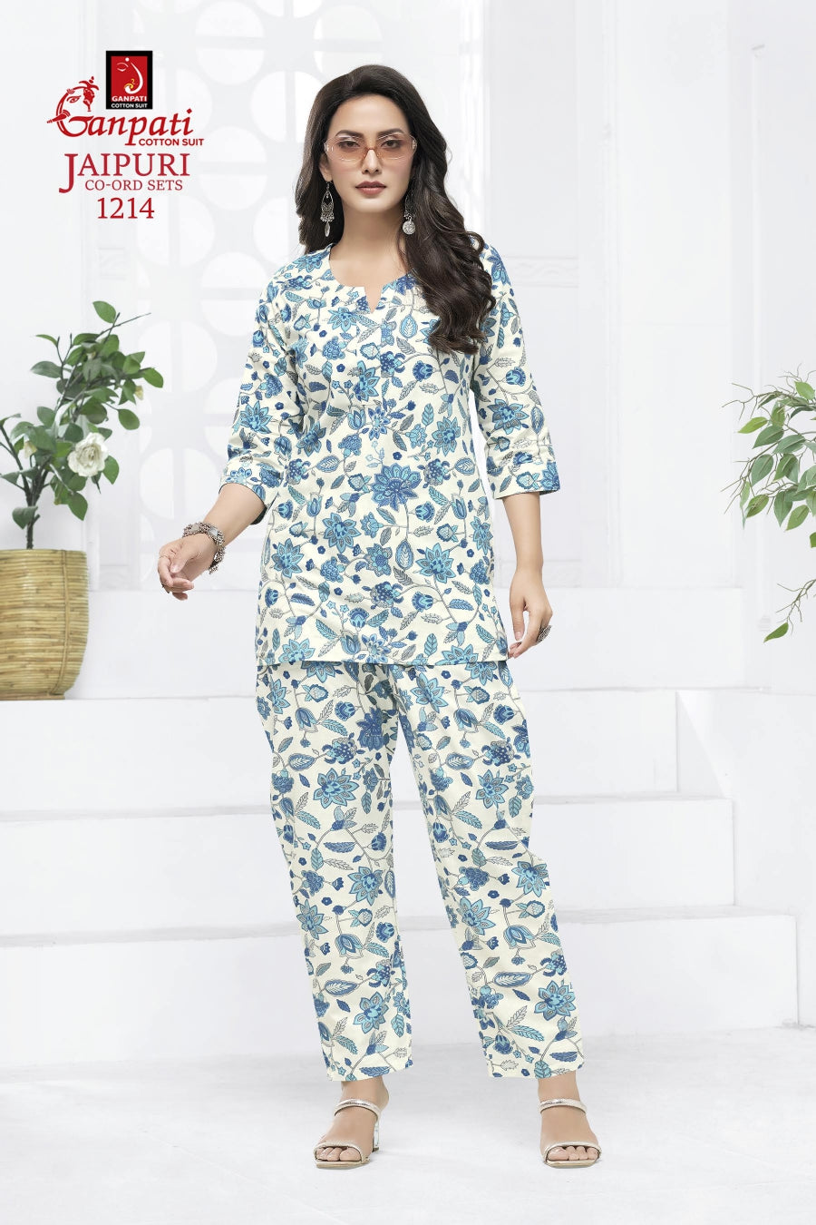 Jaipuri Vol 12 Ganpati Cotton Co Ord Set Wholesaler Gujarat