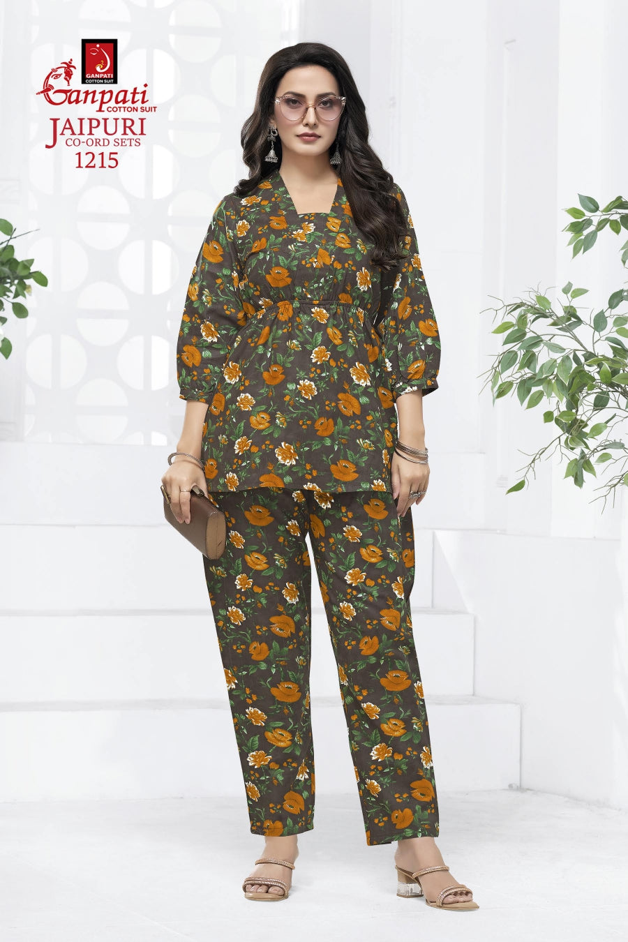 Jaipuri Vol 12 Ganpati Cotton Co Ord Set Wholesaler Gujarat
