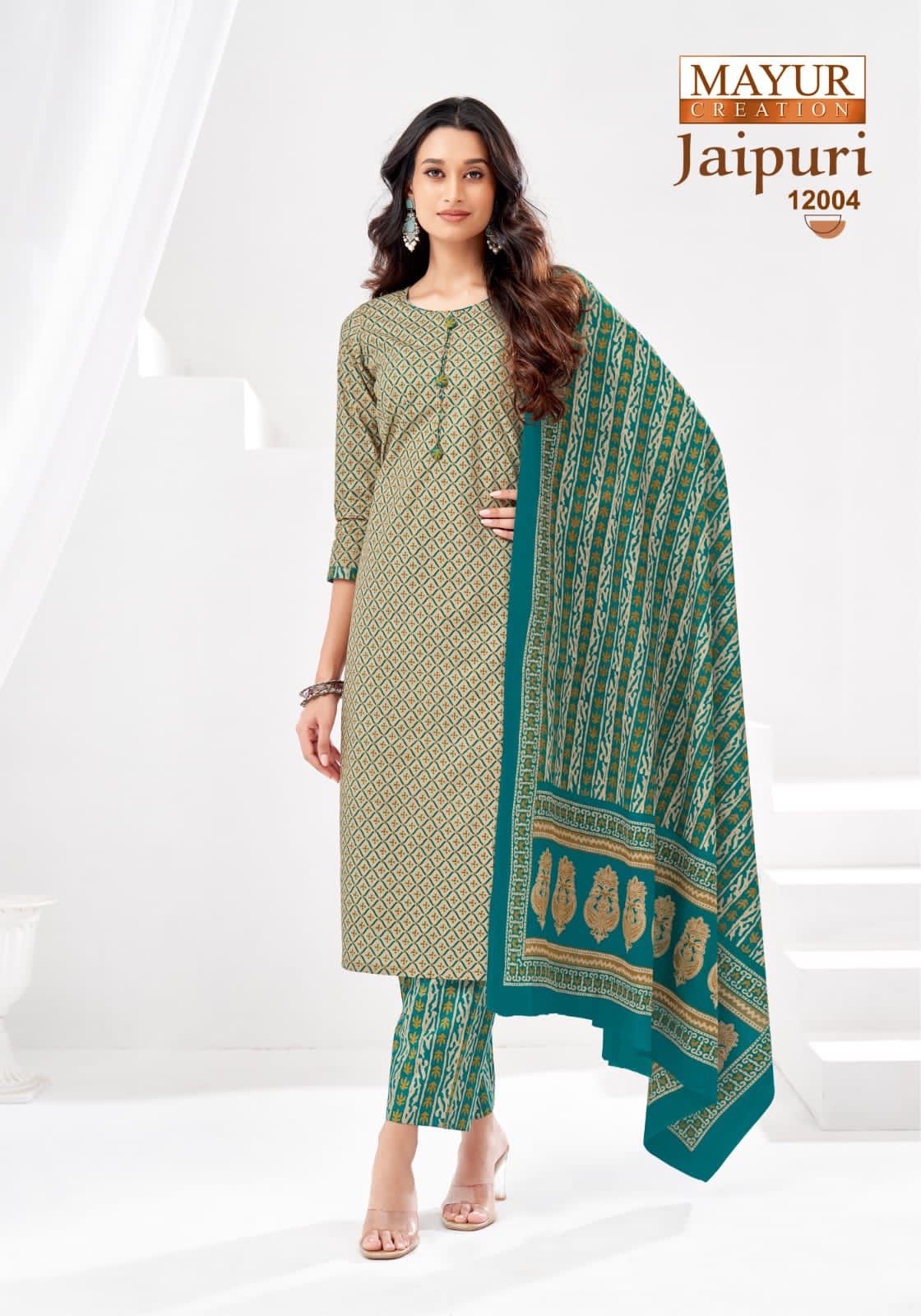 Jaipuri Vol 12 Mayur Creation Cotton Dress Material Manufacturer Gujarat
